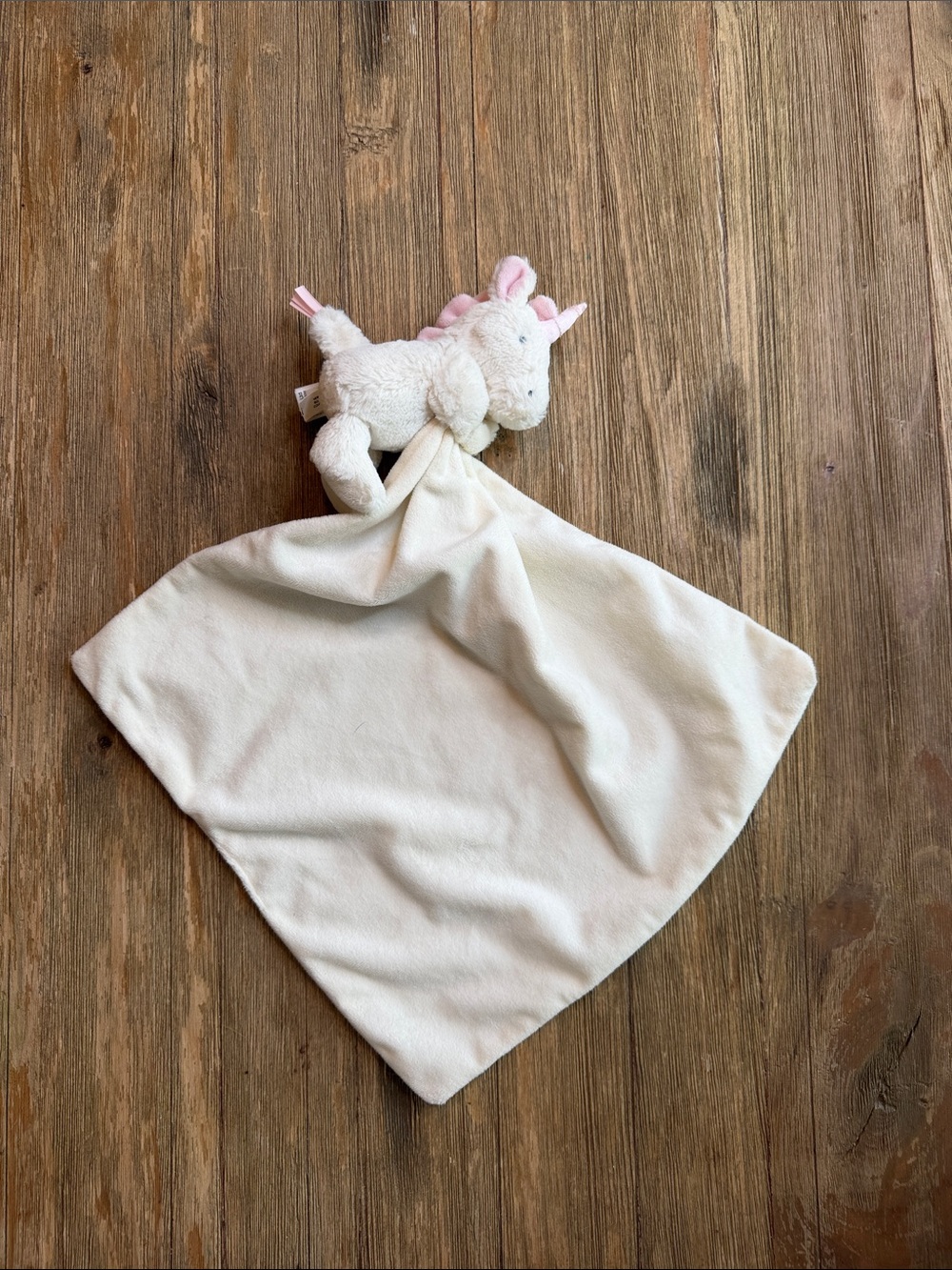 Jellycat Plush Unicorn Lovey Security Blanket - Cream and Pink